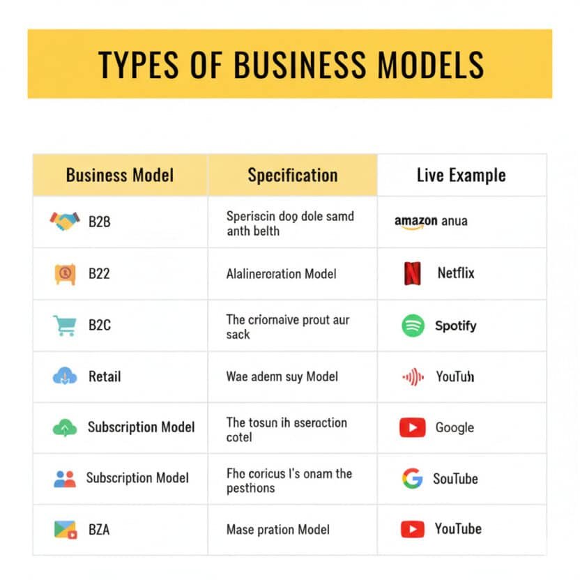types of business models